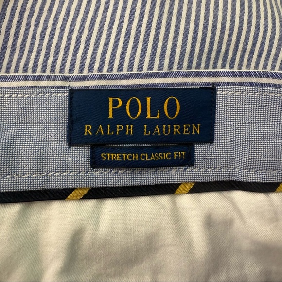 NWT Polo Ralph Lauren Men’s Blue White Striped Shorts Size 35 Classic Preppy - Picture 7 of 10